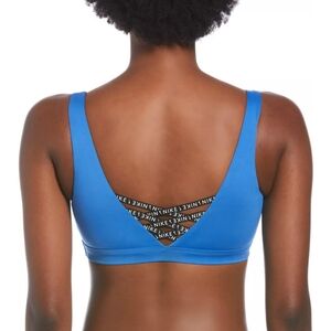 Nike Sneakerkini Reversible Bikini Swim Top, Scoop Neck, Pacific Blue, Sz M, NWT